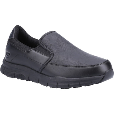 Skechers Workwear Nampa Annod Occupational Black Leather Shoe