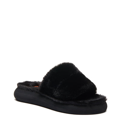 Rocket Dog Stratus Winette Fur Women's Black Slippers