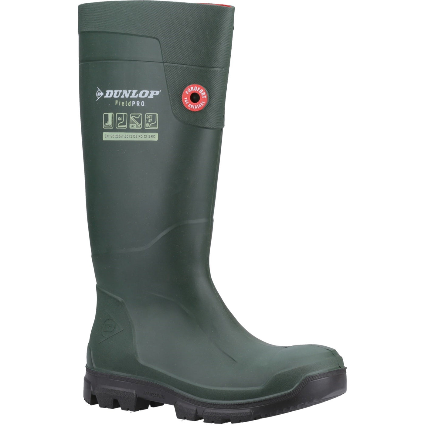 Dunlop Fieldpro Purofort Non Safety Wellington Boots Green