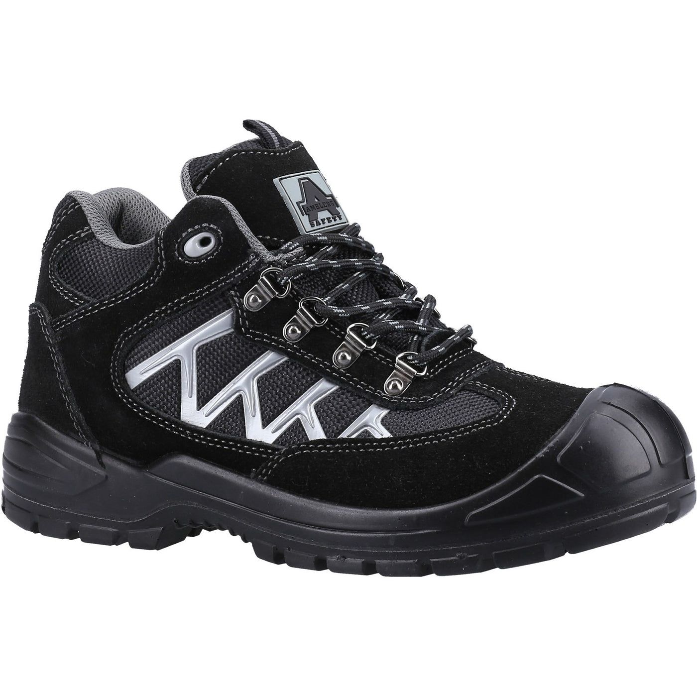 Amblers Safety Lightweight Unisex Adult Lace Up Black Boots