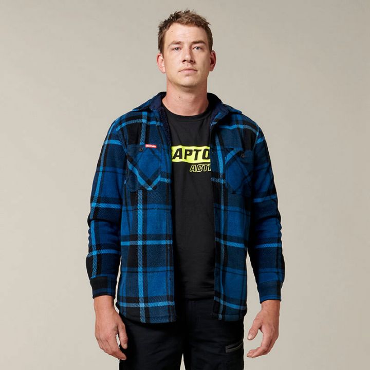 Hard Yakka Sherpa Levis Mens Long Sleeves Button Down Lightweight Jacket