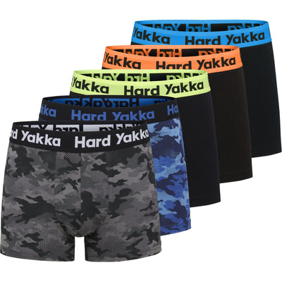 Hard Yakka Cotton Trunk Five Pack Elastic Waistband Trunks Underwear