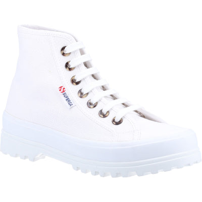 Superga  Alpina Resin Eyelets Converse Pro Blaze Heel Hi Top White Boots