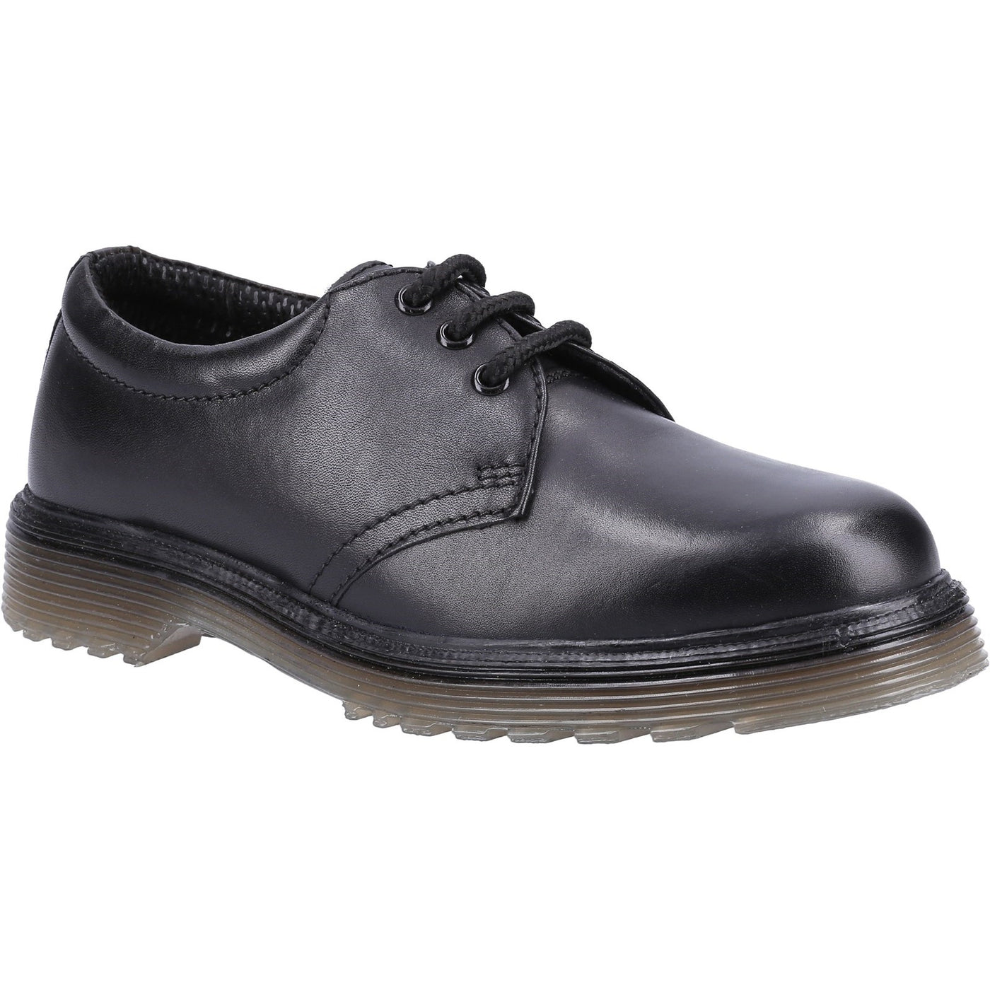 Amblers  Mens Aldershot Black Leather Gibson Slip Resistant Shoes