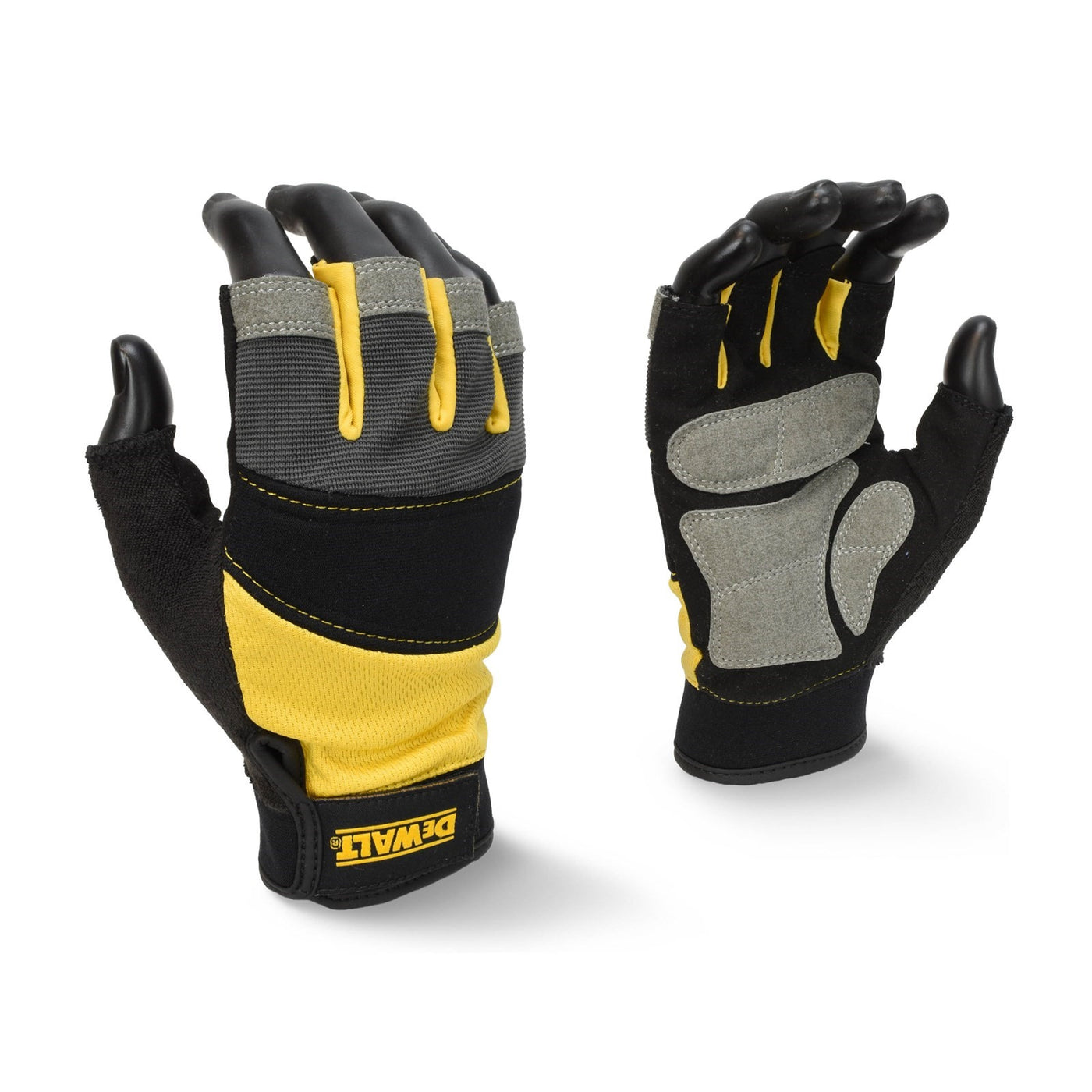 Dewalt Fingerless Leather Performance Hybrid Glove