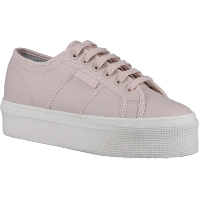 Superga Tumbled-Leather Women Sneakers Oversized Soles