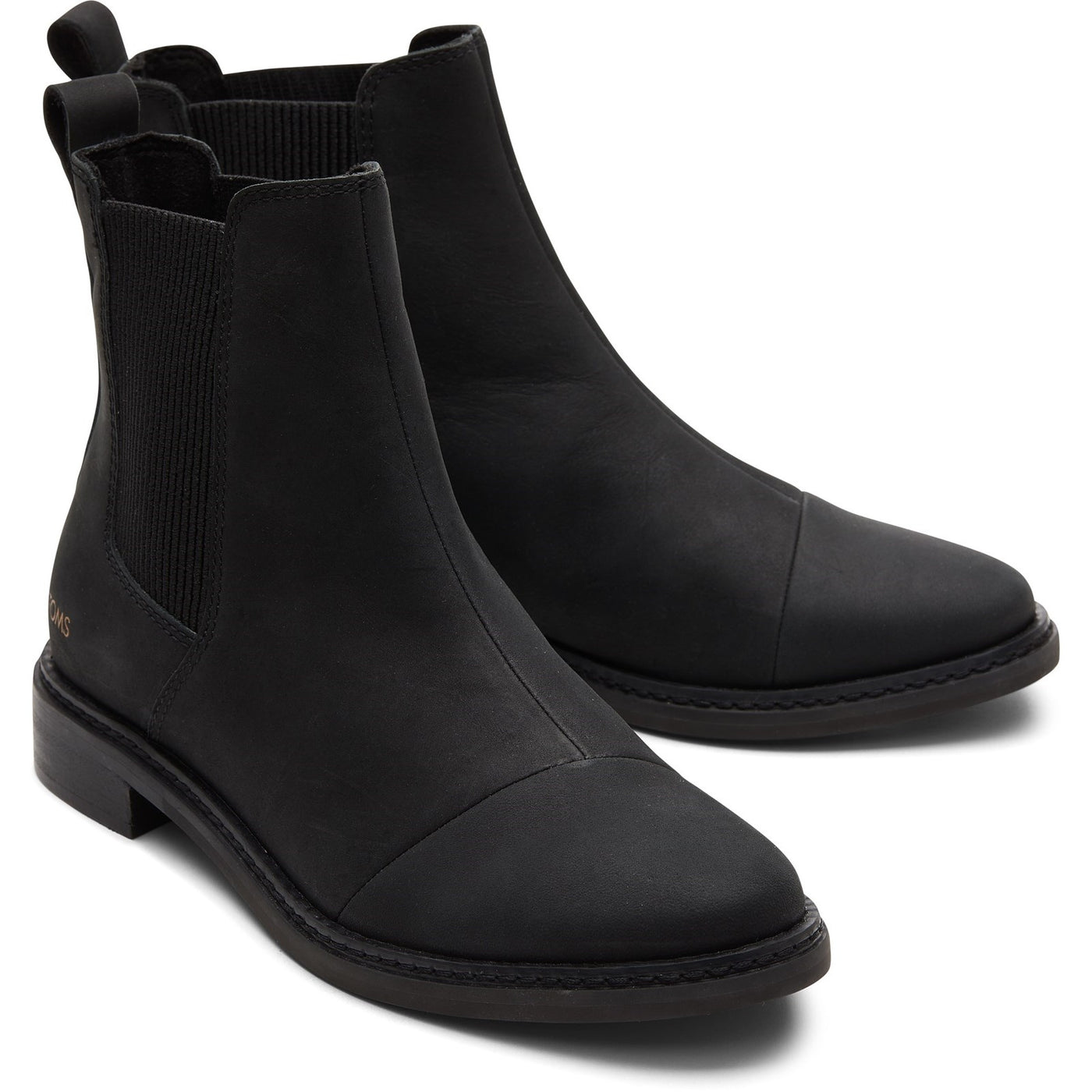 Toms Charlie Black Suede Heel Boot