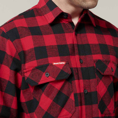 Hard Yakka Check Flannel Long Sleeve Shirt