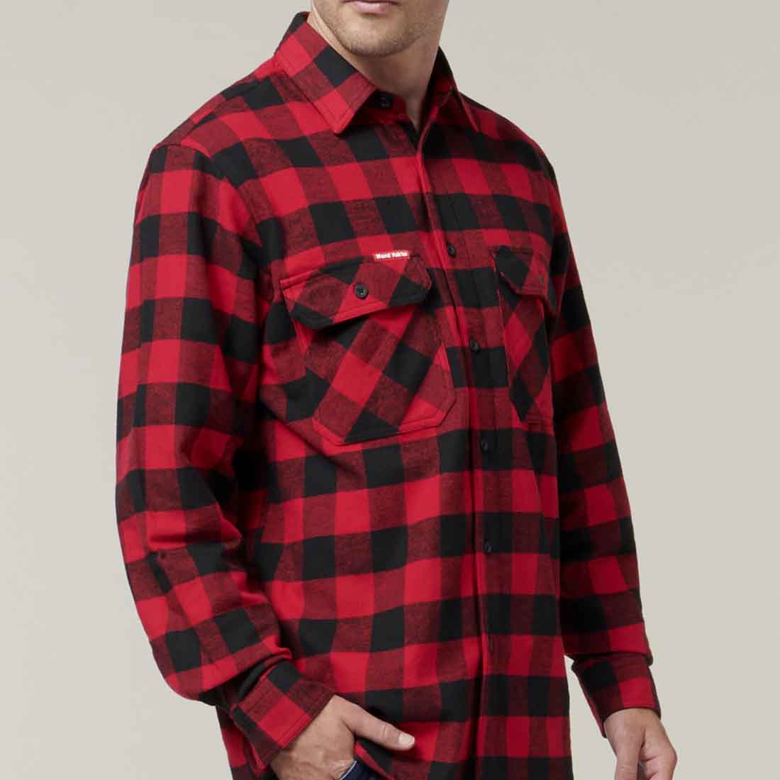 Hard Yakka Check Flannel Long Sleeve Shirt