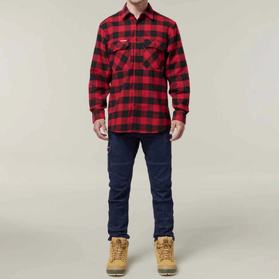 Hard Yakka Check Flannel Long Sleeve Shirt