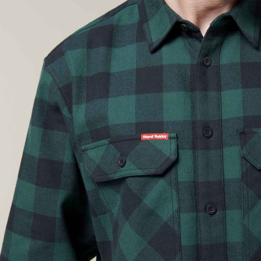 Hard Yakka Check Flannel Long Sleeve Shirt