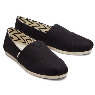 Toms Alpargata Black Recycled Cotton Canvas Shoes