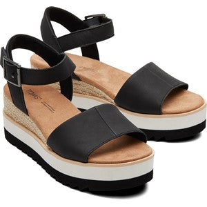 Toms Women Diana Wedge Heeled Sandal In Black