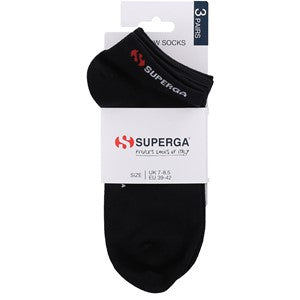 Superga No Show Mens /Womens Pairs Ankle Socks Black