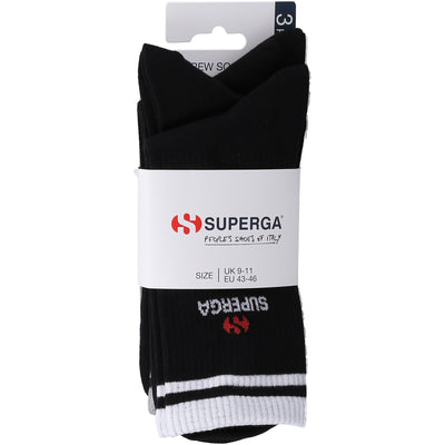 Superga Crew Champion Men's Black Socks