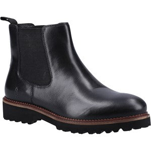 Hush Puppies Gwyneth Chelsea Full Grain Black leather Boot