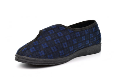 Comfylux Hamish Mens Check Slip On Slipper