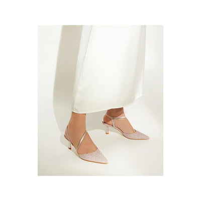 Dune Citrus Women's Rose Gold Heels Court Shoes