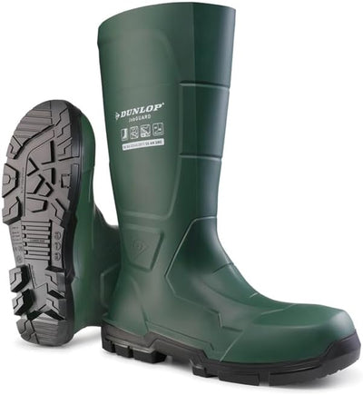 Dunlop Jobguard Unisex Green Full Safety Wellington