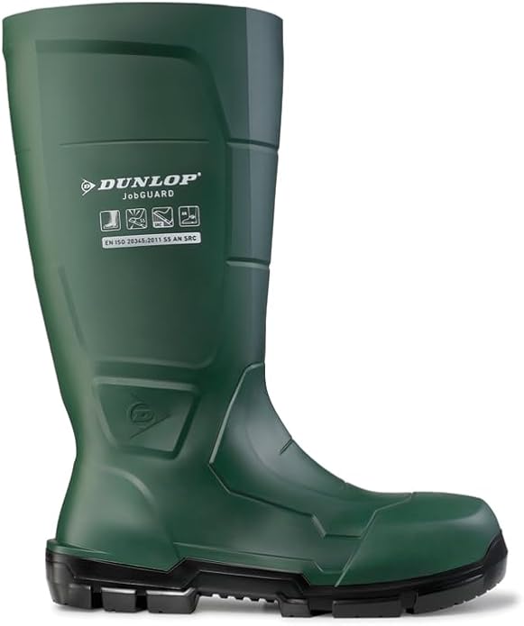 Dunlop Jobguard Unisex Green Full Safety Wellington