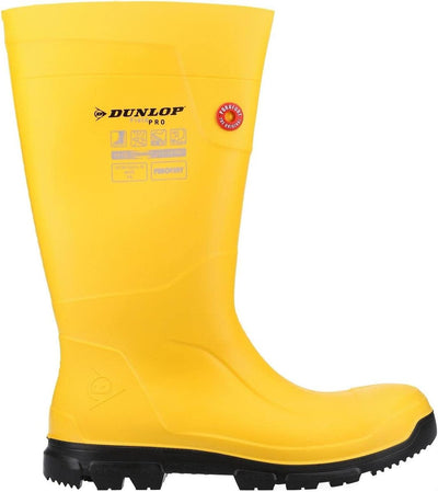 Dunlop Purofort Fieldpro Safety Yellow Wellington Boots