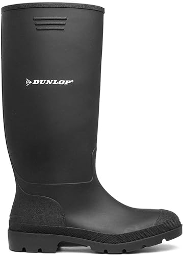 Dunlop Pricemastor Men's Black Ribbed Wellingtons Boots