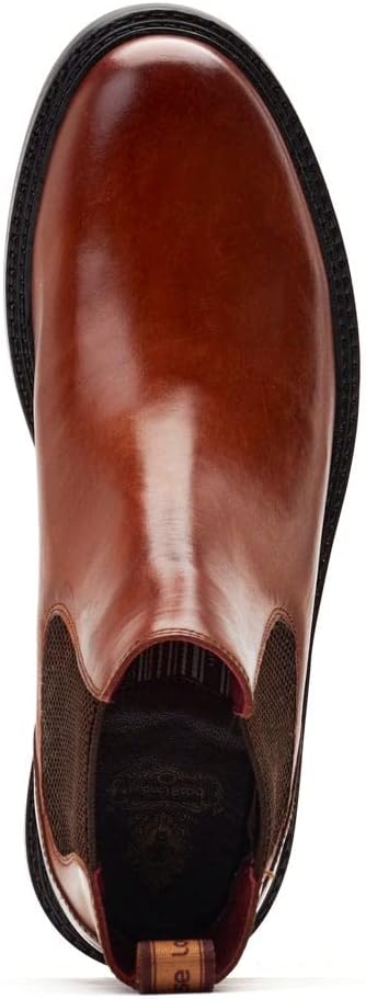 Base London Denson Pull Up Chelsea Leather Ankle Tan Boot