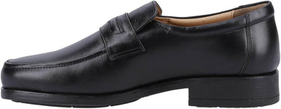 Amblers Manchester Slip on Classic Black Shoes