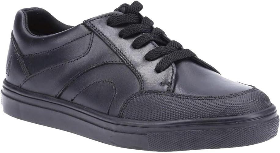 Hush Puppies Shawn Boys Black Junior School Shoes