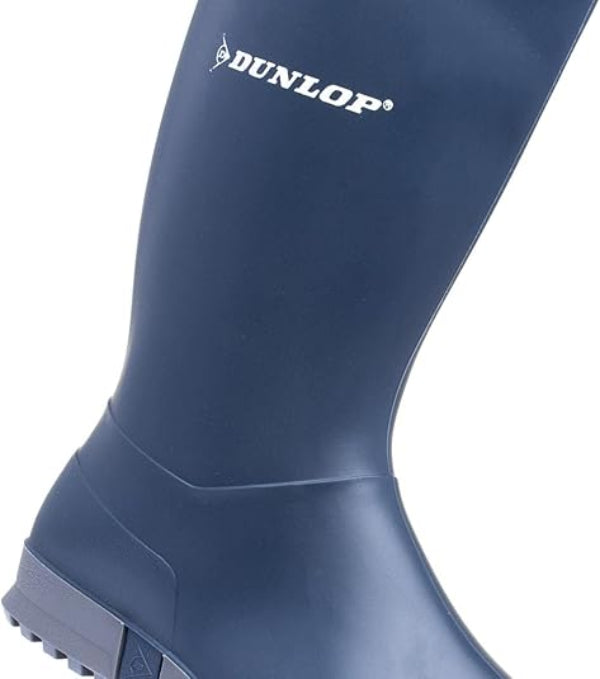 Dunlop Unisex Sport Wellington Blue Leather Boot