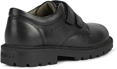 Geox's Shaylax Flat Leather Double Strap Boys Shoes