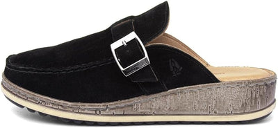 Hush Puppies Sorcha Mule Black Leather Ladies Summer Comfort Sandal