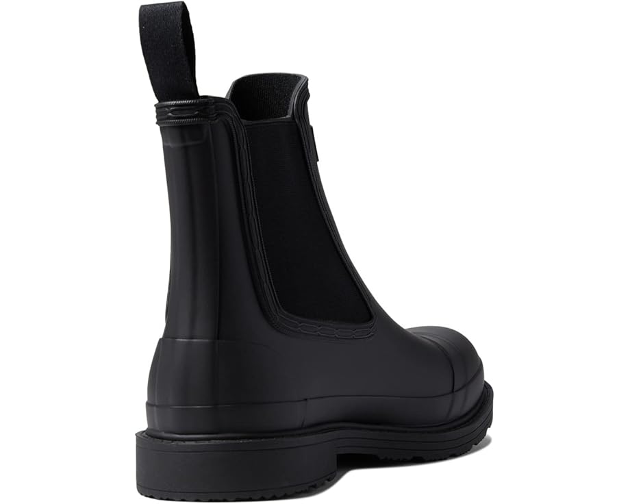 Hunter Mens Commando Chelsea Black Boots