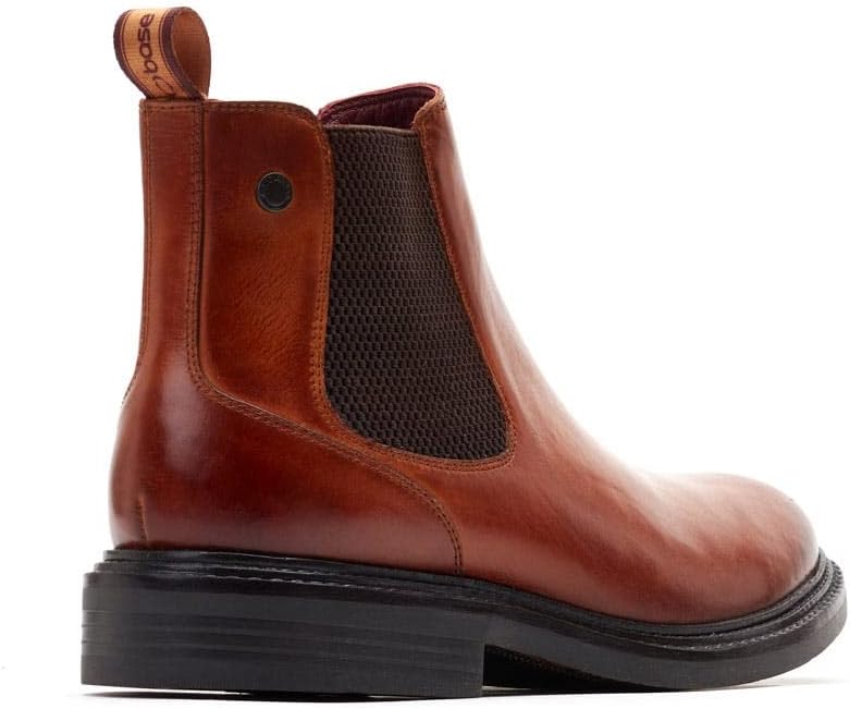 Base London Denson Pull Up Chelsea Leather Ankle Tan Boot