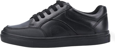 Hush Puppies Shawn Boys Black Junior School Shoes