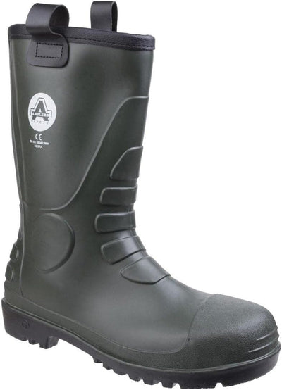 Amblers Safety Green Pvc Rigger Boot