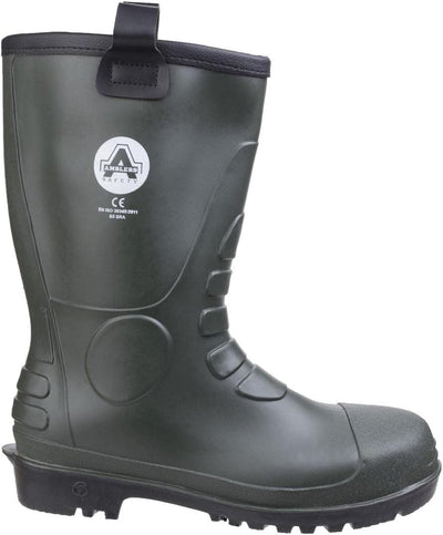 Amblers Safety Green Pvc Rigger Boot