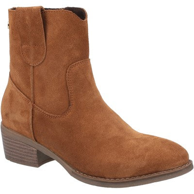 Hush Puppies Iva Western Lesley Stout Leather Suede Wedge High Boot