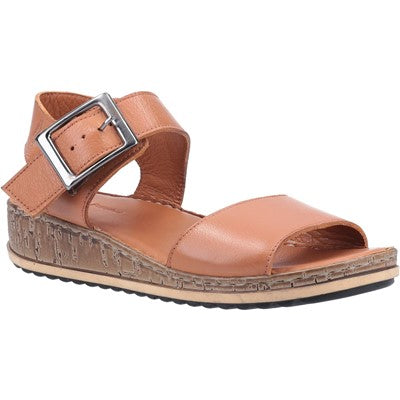 Hush Puppies Ladies Ellie Leather Wedge Sandals