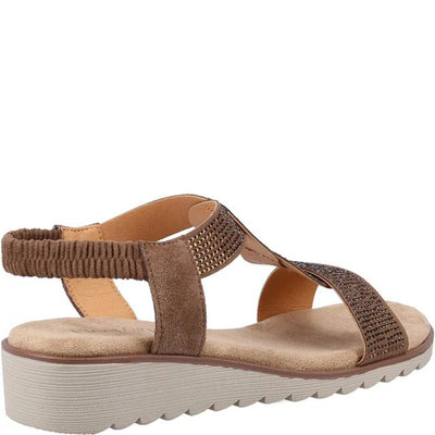 Fleet & Foster Hyacinth Women Slingback Open Toe Touch Fastening Leather Sandal