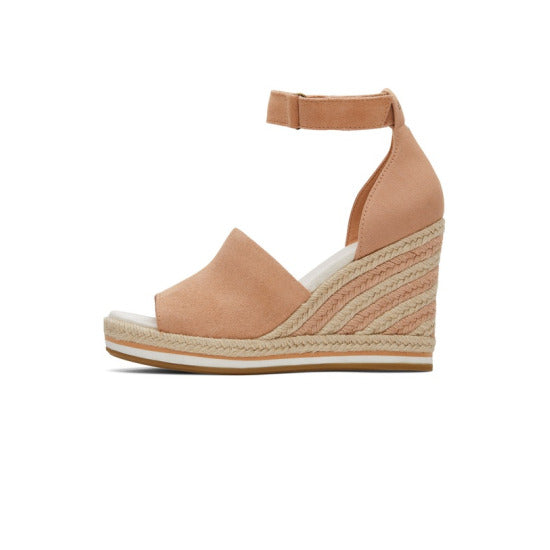 Toms Ladies Marisol Wedge Heeled Ankle Strap Sandal