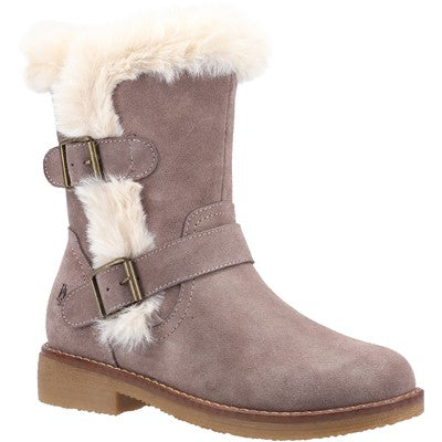 Hush Puppies Macie Mid Soft Faux Fur Collar Sole Boot