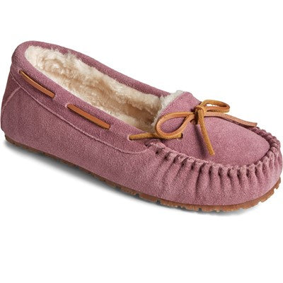 Sperry Moccasin Minnetonka Faux Fur Trapper Lodge Leather Slippers