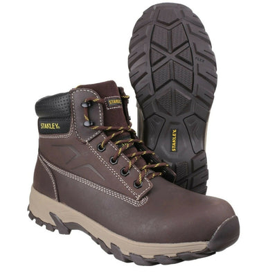 Stanley Tradesman Men's Lace Up  Brown Safety Boots