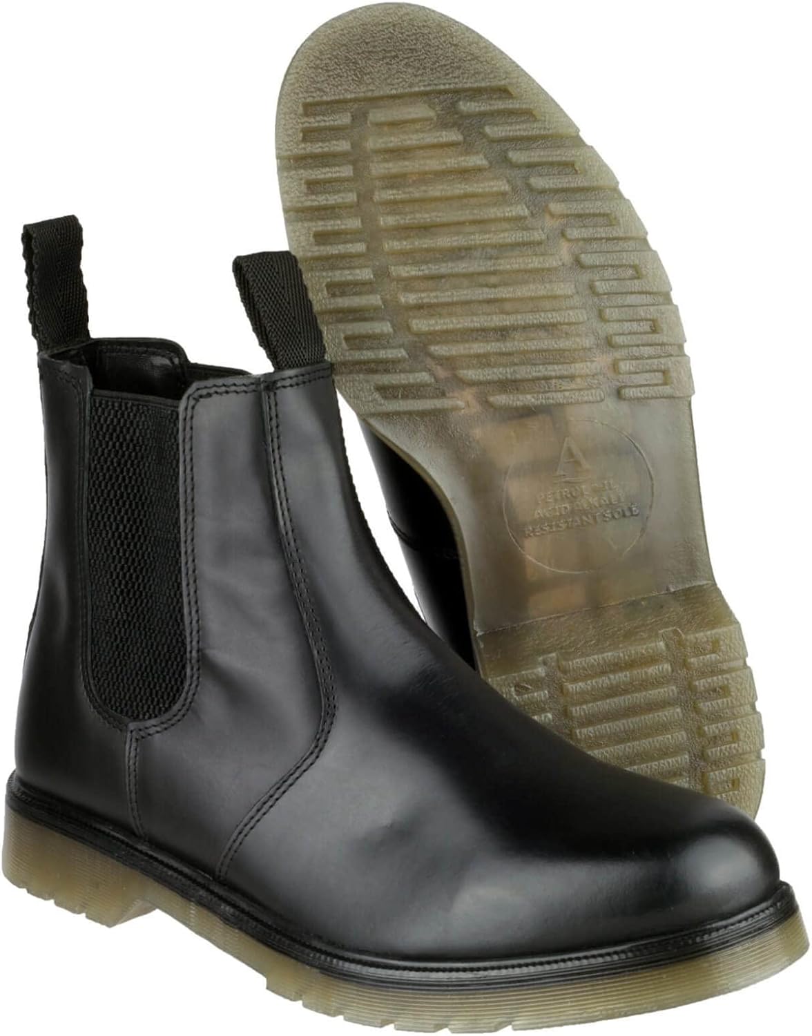 Amblers Colchester Black Hardwearing Unisex Chelsea Boot