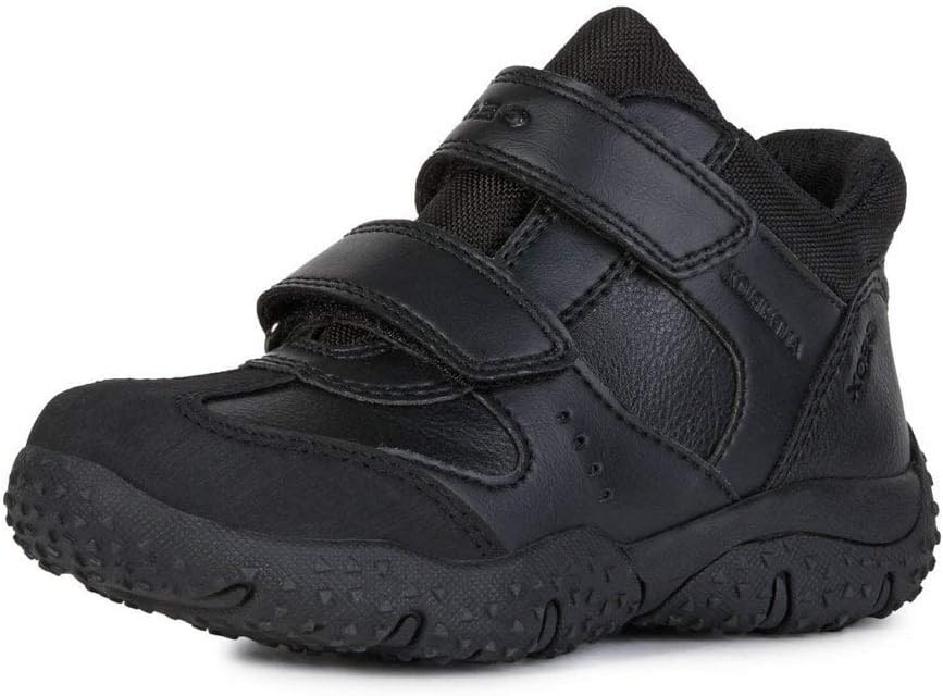 Geox Baltic Rubber Sole stylish Raiden Black Boys School Shoe