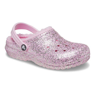 Crocs Kids' Classic Glitter Lined Clog