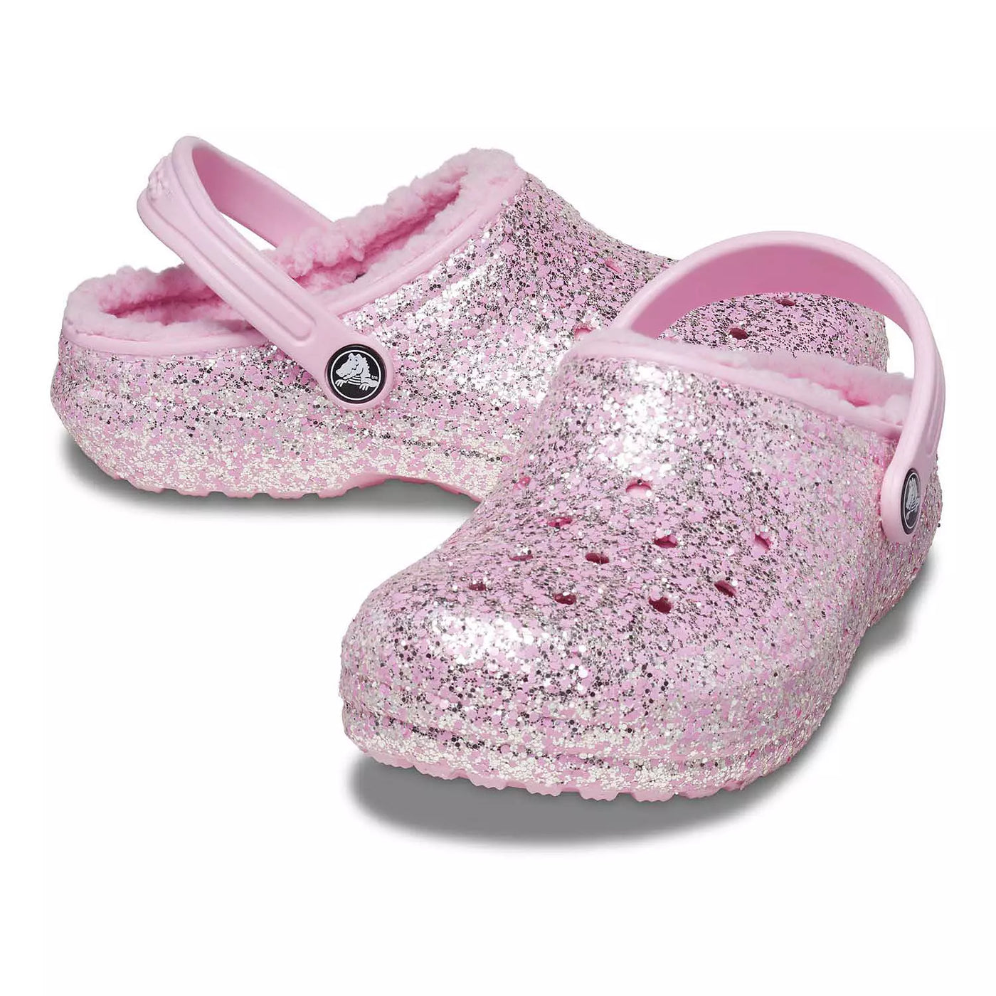 Crocs Kids' Classic Glitter Lined Clog