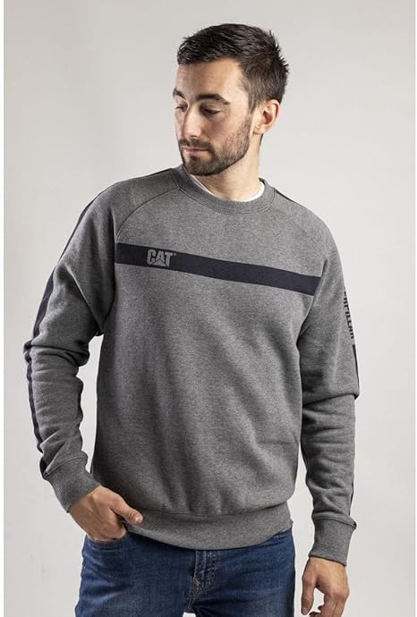 Caterpillar Icon Stripe Crew Neck Sweatshirt