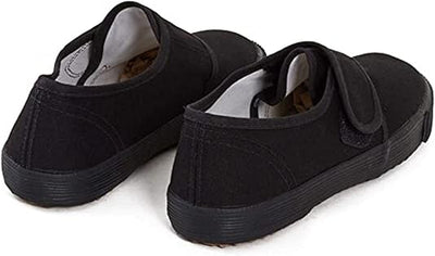 Mirak Velcro Unisex Childrens Black Plimsolls